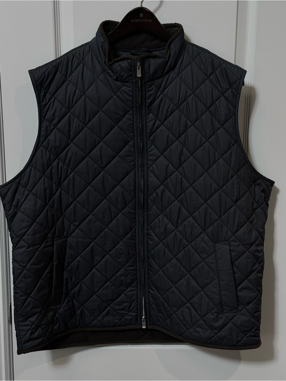 Peter Millar Blue Quilted Men's Zip Vest